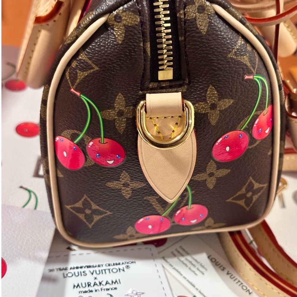 🆕💖 Louis Vuitton LV X TM Murakami Cherry Cerises Speedy 20 - Picture 9 of 17